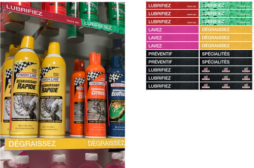 Etiquettes/Stickers pour implantation FINISH LINE