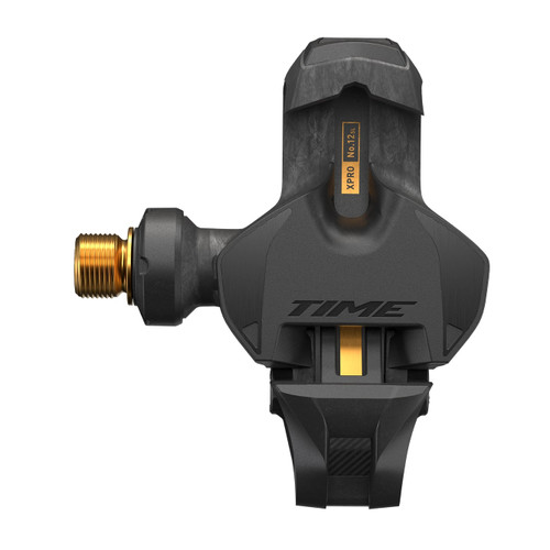 Pédales XPRO 12SL Axe Ti Roulements Céramique Déport 51 Carbon/Or + Cales ICLIC 5° C1