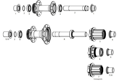 Roulements pour Moyeu Arrière ZR1 SL avec Axe