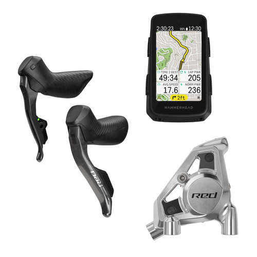 PAIRE DE LEVIERS SRAM RED AXS E1 + COMPTEUR HAMMERHEAD KAROO