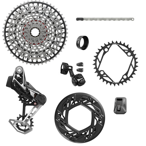 Groupe E-MTB SRAM XX 104BCD AXS T-TYPE 36 Dents Clip-On Guard 165 10/52 USB-C