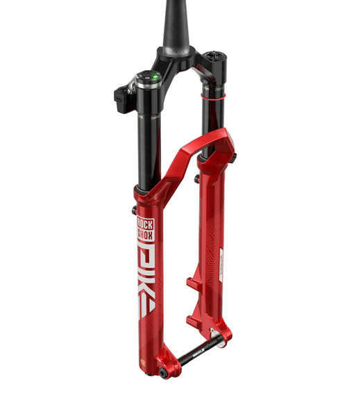 Fourche Pike Ultimate Flight Attendant - 29" Boost™15x110 140mm Electric Red Tpr SmCrownOD 44offset DB+ (Bolt on Fender,2 Btm Tokens,Star nut,Maxle Stealth,Battery,USB-C Charger) A3