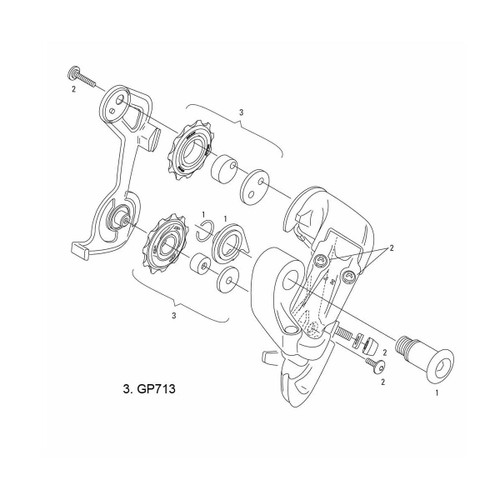 KIT GALETS DERAILLEUR 9.0SL, 2004 X.9,2003 9.0