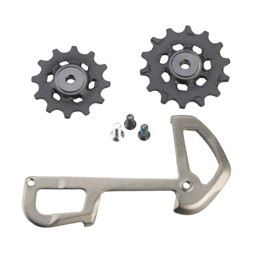 KIT GALETS DERAILLEUR Sync™ ET CHAPE INTERNE ALU XX1 EAGLE (12V) + VIS / POLAR GREY