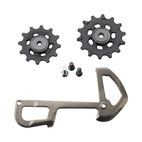 KIT GALETS DERAILLEUR Sync™ ET CHAPE INTERNE ALU X01 EAGLE (12V) + VIS / POLAR GREY