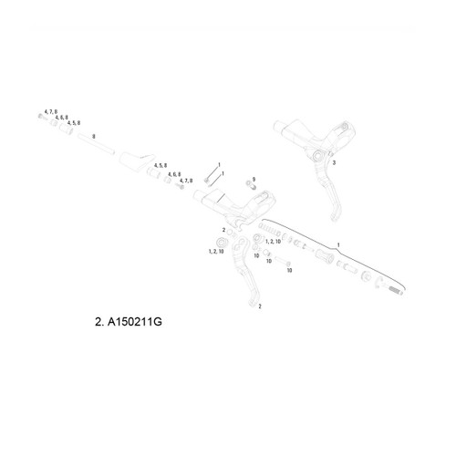 Levier  ELIXIR 1 - Levier Seul / Aluminum / incl. Levier/Axe/Bushing - Tungstene Black