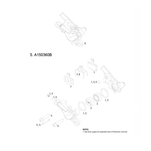 Axes de Plaquettes ETRIER ELIXIR1 & DB1 - Acier Inox / 1 Paire (Axes + clips) - Silver