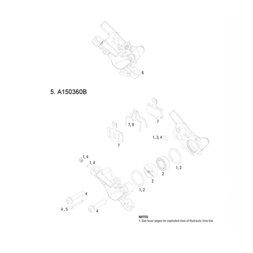 Axes de Plaquettes ETRIER ELIXIR1 & DB1 - Acier Inox / 1 Paire (Axes + clips) - Silver
