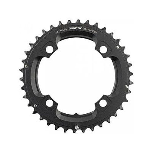 Plateau Mtb 2x X0/X9/X7/X7 S1 ALU 5mm 10 V - 38T / CL 49mm / No Pin / Péd. 38/24T / 4 Bolt - 104 BCD - Blast Black Plateau Mtb 2x X0/X9/X7/X7 S1 ALU 5mm 10 V - 38T / CL 49mm / No Pin / Péd. 38/24T / 4 Bolt - 104 BCD - Blast Black