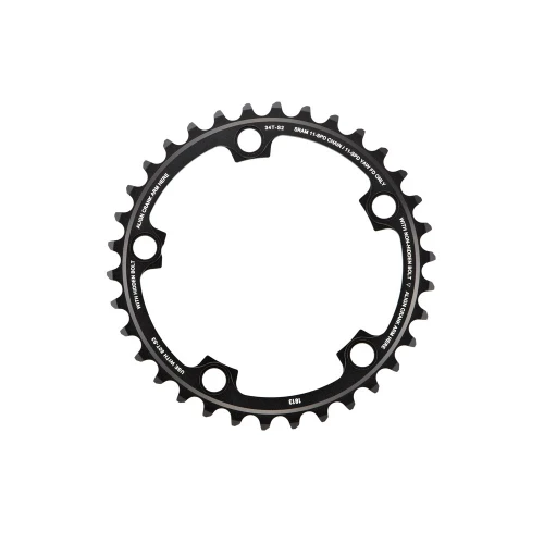 Plateau Route 2x RED22/FORCE22/RIVAL22 S2 ALU 3mm 11 V (YAW) - 34T / X-Glide™ R / pour péd. 50/34T / 5 Bolt - 110 BCD - Blast Black