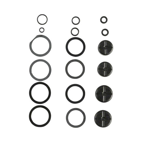 Kit Piston Etrier GUIDE R/RS/RSC, G2 RSC/ULT (A1) & G2 R/RS (A1) - 4 Pistons / D=14mm & D=16mm  / Pist. Phenol. / Incl. 4x Pistons + Joints - Black