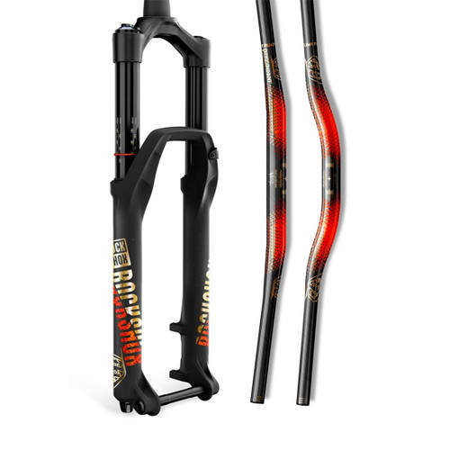 KIT AUTOCOLLANT KIT TROY LEE DESIGNS 35MM ARGT/ORANGE