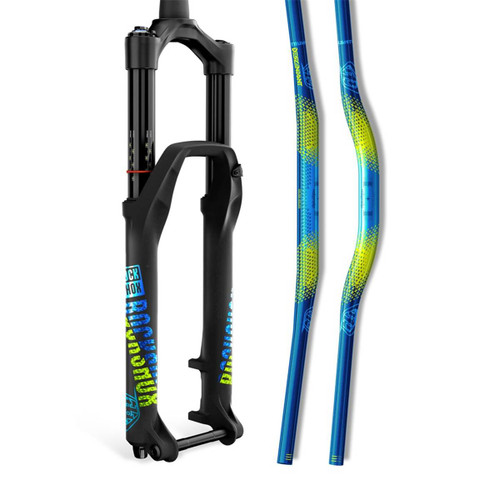 KIT AUTOCOLLANT KIT TROY LEE DESIGNS 35MM BLUE/YELLOW