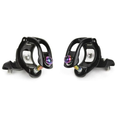 Paire de Colliers de Frein MMX (MatchMaker X) - Paire (G+D) / Visserie Acier Inox T25 (Rainbow) / 2x Colliers de frein (+ fix. Shifter MMX) - Black