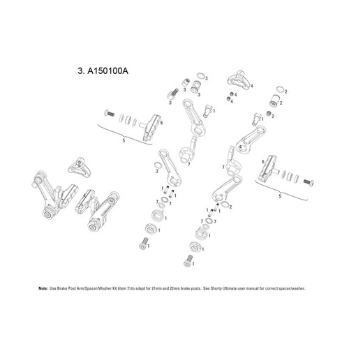 Kit Barillet de Frein ETRIER SHORTY ULTIMATE - 1x Kit Molette Réglage - Red