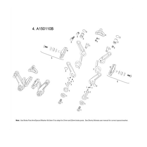 Yoke Tendeur de Cable SHORTY ULTIMATE - Aluminium / Visserie Acier / 1 Pièce - Black