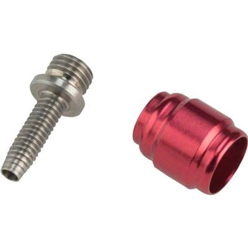 Kit Olives/Inserts 1X ROAD/MTB - Freins & Durites / 1x (Ins. Fileté + Olive Red) / Ss Outil - Silver & Red Kit Olives/Inserts 1X ROAD/MTB - Freins & Durites / 1x (Ins. Fileté + Olive Red) / Ss Outil - Silver & Red