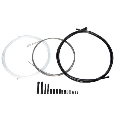 KIT CABLES + GAINES DERAILLEUR  SLICKWIRE VTT/ROUTE 4MM NOIR