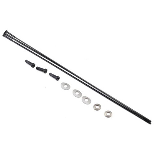 Kit de Rayons + Ecrous CX-Ray - 252 mm / Droits / 3 Pces (Rayons + Ecrous) - Black