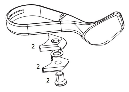 XX1 EAGLE TRIGGER PULL LEVER KIT, RIGHT