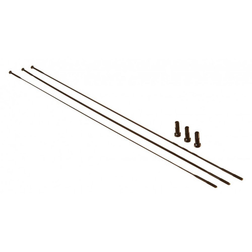 Kit de Rayons + Ecrous CX-Sprint - 284 mm / Droits / 3 Pces (Rayons + Ecrous) - Black