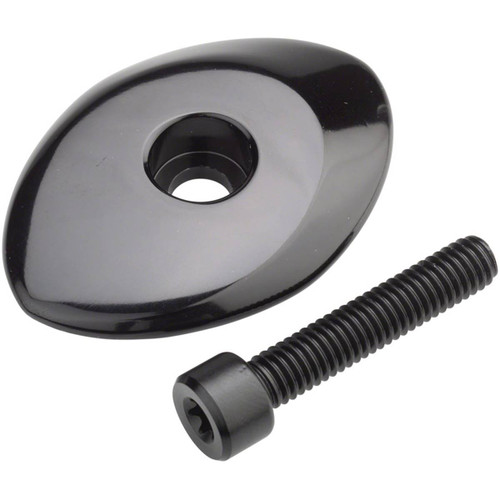 Capot de Direction & Vis SL SPRINT  - Capot oval Aluminium/Pour pivot 1-1/8” / Vis Alu Torx® T25 - Polished Black