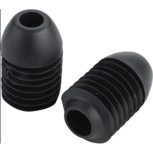 Bouchons de cintre pour Extension VUKA BEZEL (Arrondi) - Plastique Souple/Qtté: 2 - Black (no Logo)