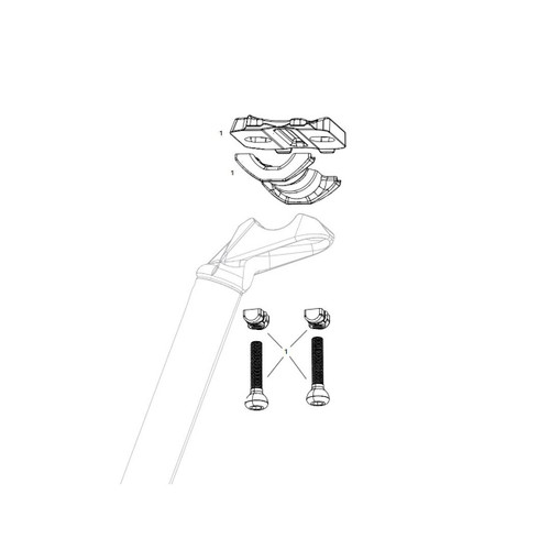 Chariot de Selle & visserie pour Tige de selle SERVICE COURSE SL Carbone - Offset= 0 / 20mm - Black