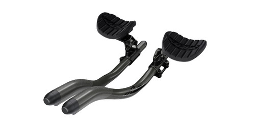 Prolongateur Chrono Complet VUKA CLIP HIGH & CARBONE EVO 110 A1 - Carbone/Lgr=380mm/d=22.2mm/Htr=110mm - Matte Carbon + Black decals