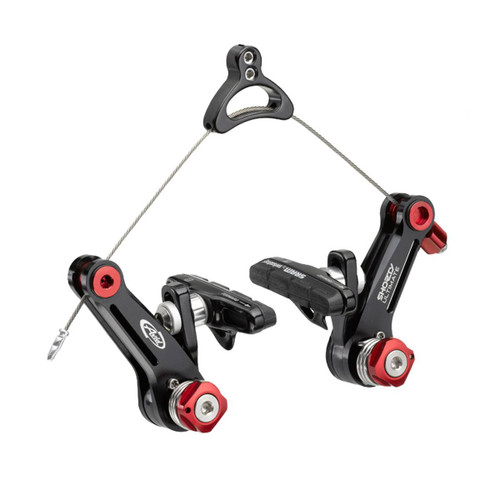 Etrier de Frein à Patins Cyclocross, Gravel SHORTY A1 ULTIMATE - Fr.Avant / Cantilever - Black and Zephyr Grey