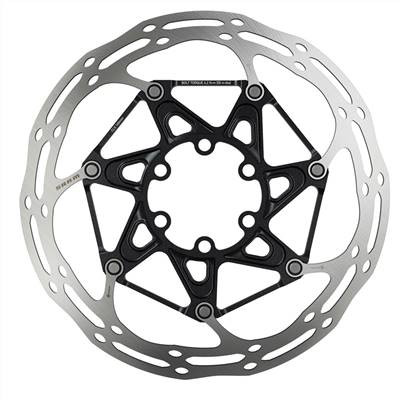 DISQUE FLOTTANT 2P CENTERLINE X ARRONDI 6 TROUS TI NOIR 140MM