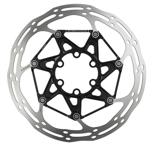 DISQUE FLOTTANT 2P CENTERLINE X ARRONDI 6 TROUS TI NOIR 160MM