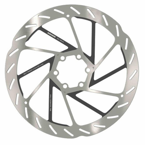 DISQUE HS2 ARRONDI 6 TROUS ARGENT / NOIR 180MM