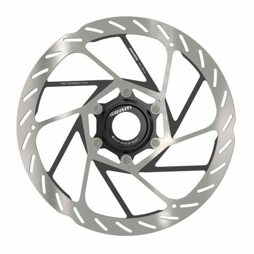DISQUE HS2 CENTERLOCK ARRONDI ARGENT / NOIR 200MM