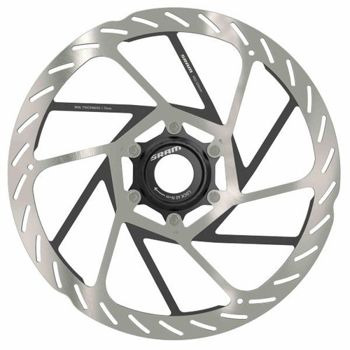 DISQUE HS2 CENTERLOCK ARRONDI ARGENT / NOIR 220MM