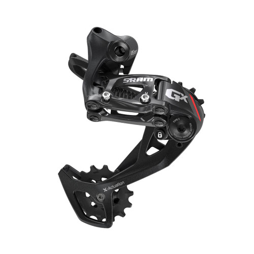 DERAILLEUR ARRIERE GX 2X11V CHAPE LONGUE ROUGE