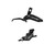 Frein Avant MOTIVE SILVER Stealth Durite 950mm Noir
