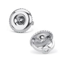 Sterling Silver Push In-Screw Out Universal Threaded Earring Backs