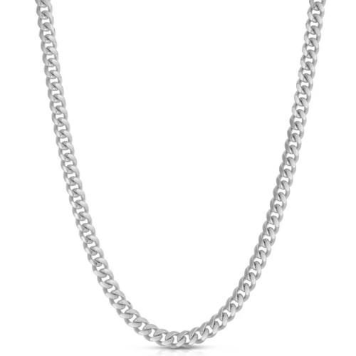Sterling Silver Miami Cuban Chain with Lobster Lock Clasp