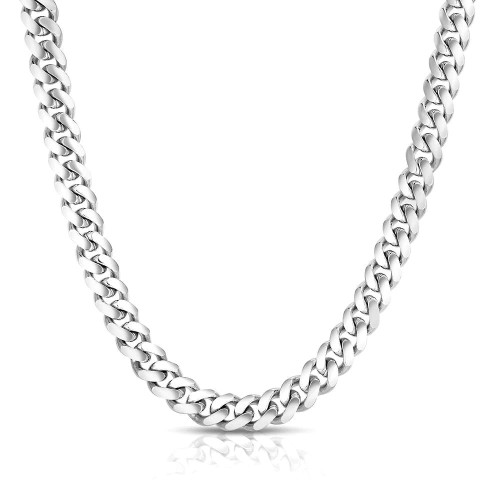 Sterling Silver Miami Cuban Chain with Lobster Lock Clasp - 12.8/400