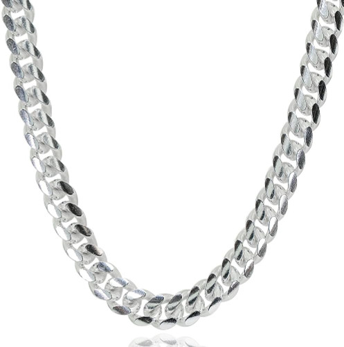 Sterling Silver Miami Cuban Chain with Lobster Lock Clasp - 15.4mm/450