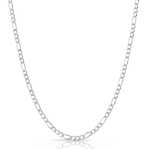 Sterling Silver Figaro Chain with Lobster Lock Clasp - 4.5mm / 120