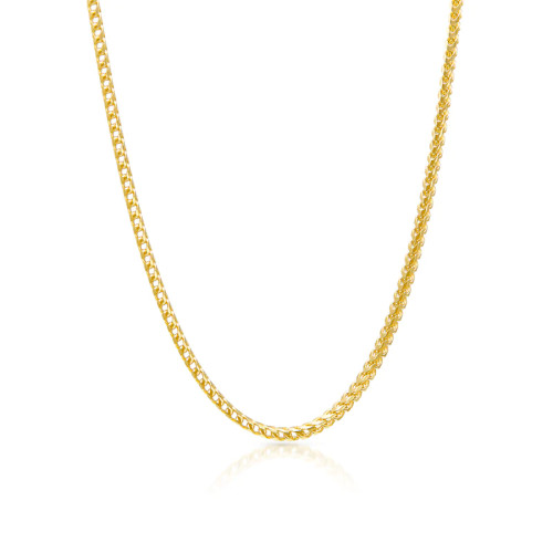 14kt Gold Solid Box Chain w Spring Lock - 1.2mm