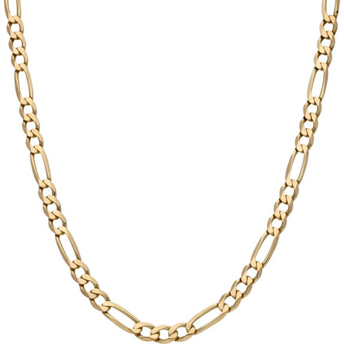 10kt Gold Hollow Figaro Chain w Lobster Claw - 7.5mm