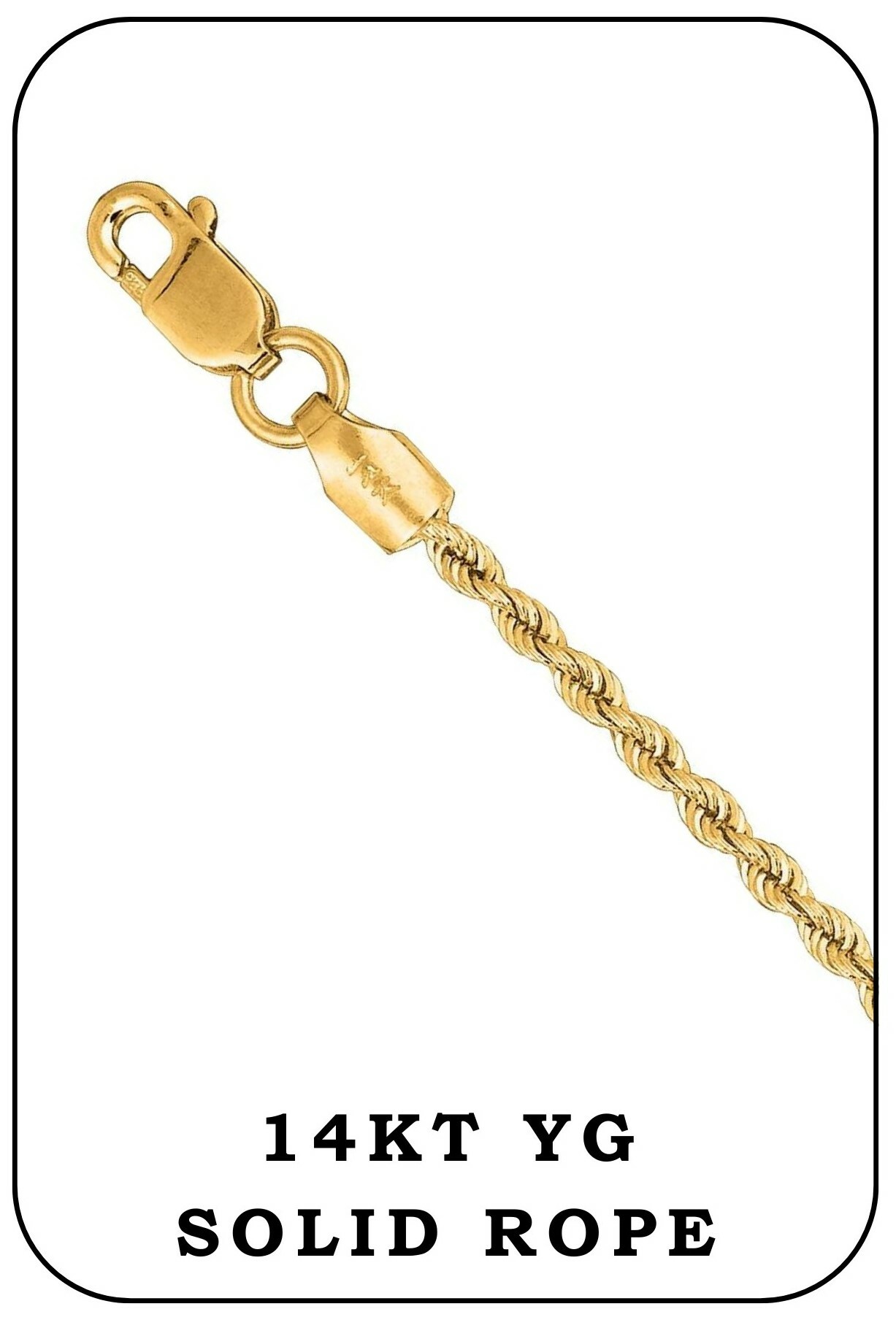 14k Gold Solid Rope