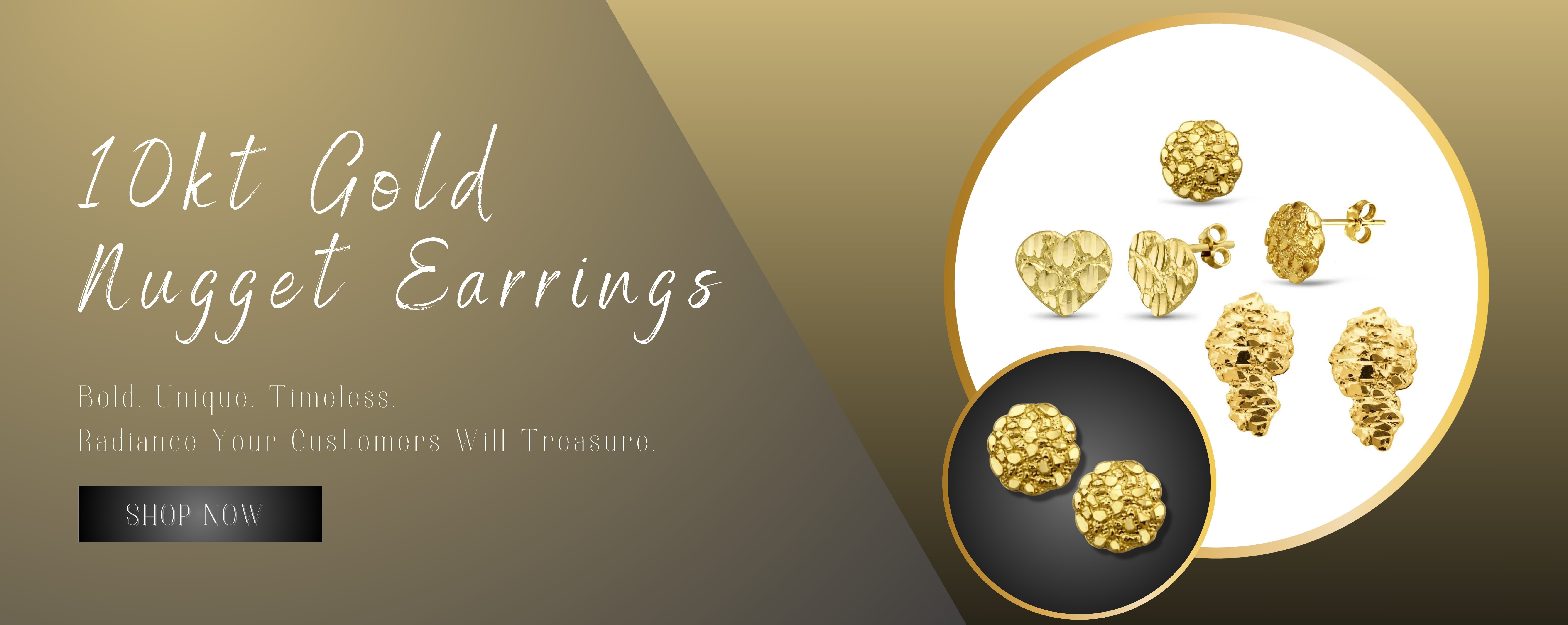 Gold 'N Gems - 10kt Gold Nugget Earrings