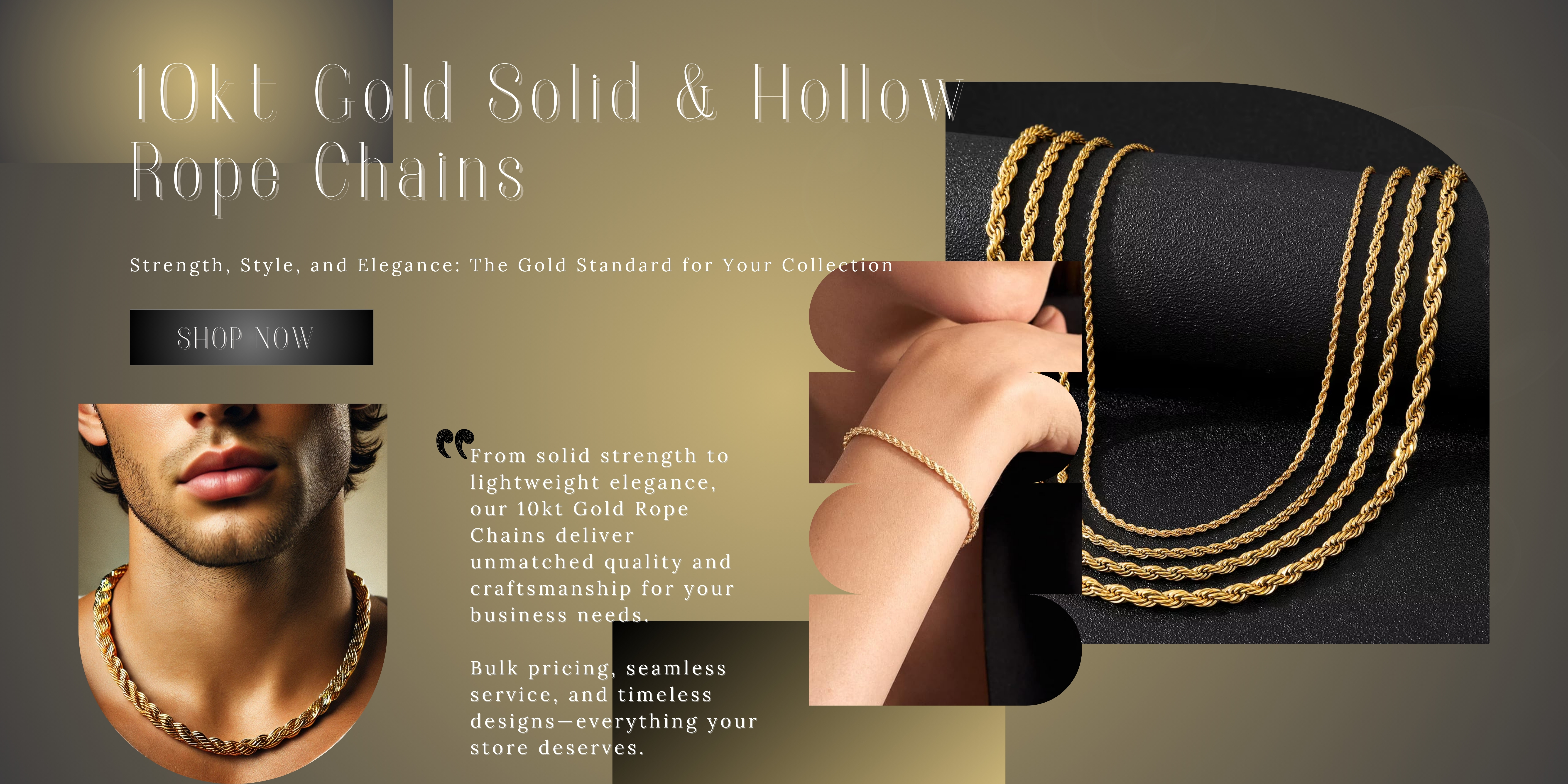 Gold 'N Gems - 10kt Gold Rope Chains
