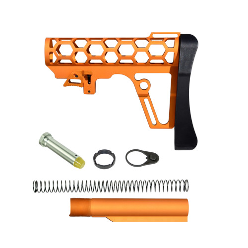 Presma Skeletonized Mil-Spec Stock Assembly - Orange [A25K-O]