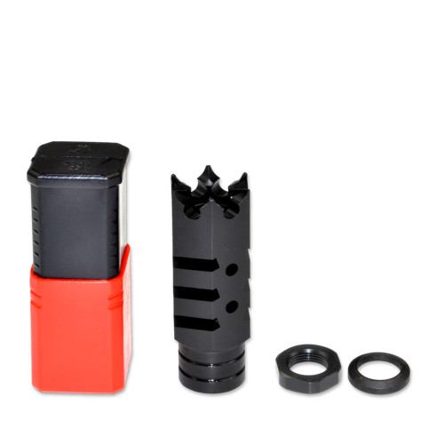 11/16”x24 Shark Muzzle Brake for .450 Bushmaster Black [MZ-05-07-B]