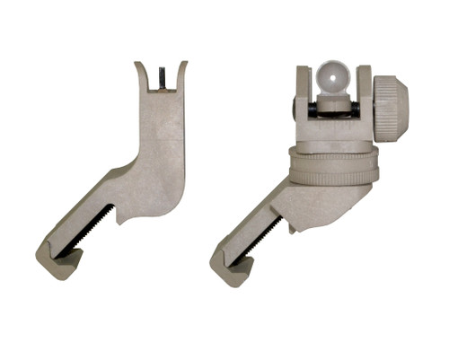 Front & Rear 45 Degree Offset Backup Sights - Polymer - Tan [MAFRS02-T]